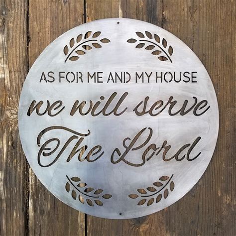 as for me and my house metal sign|as for me&my house verse.